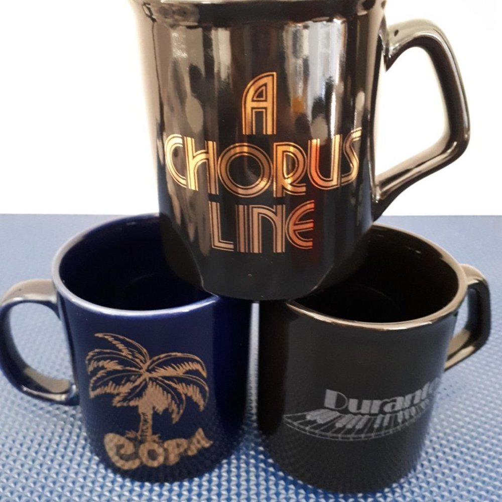 **SOLD** (C) Broadway Lover Mugs - Set of 3